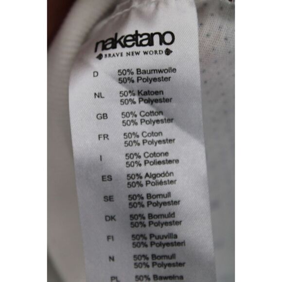 Naketano Brave New Word Cowl Hoodie Size M Anchors PATTERN NAUTICAL - Picture 7 of 7